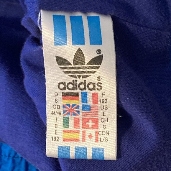 Vintage 90s Adidas Windbreaker Full Zip Trefoil Track Jacket Size Large - Picture 9 of 10